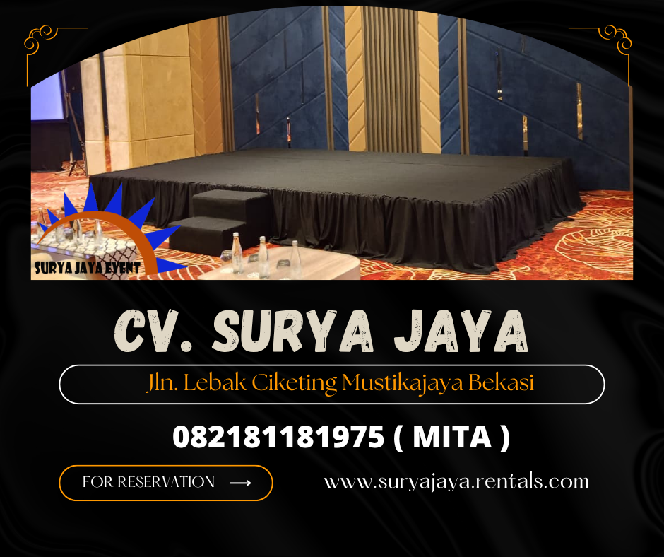 Sewa Panggung Karpet Hitam T50cm Area Pulogadung Jaktim