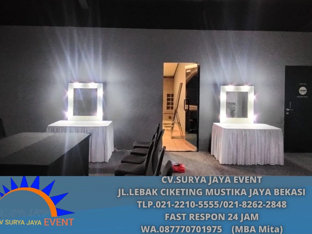 Rental Meja Kaca Rias Putih Area Depok