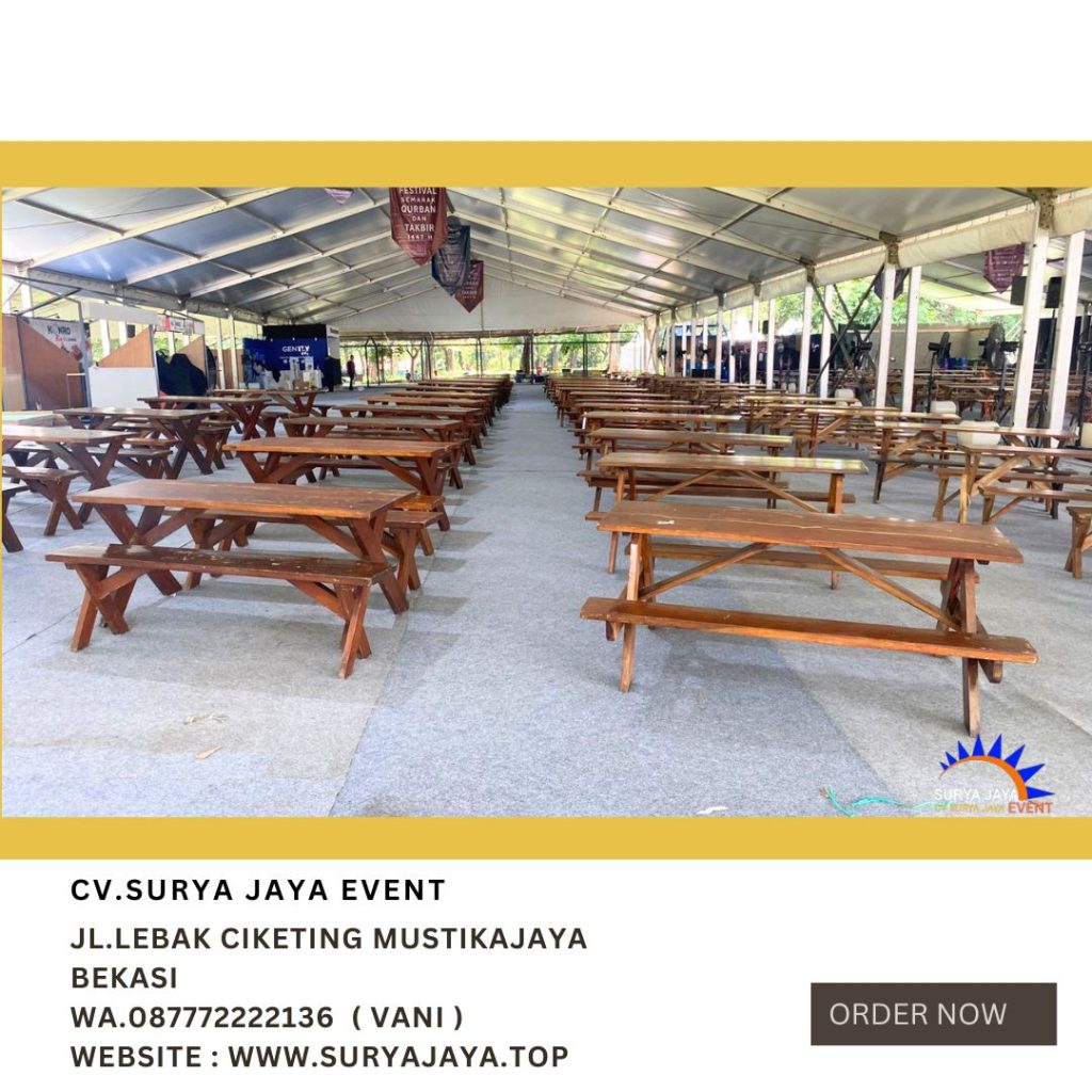 Sewa MEJA, BANGKU TAMAN EXTRA event cibubur Jaktim