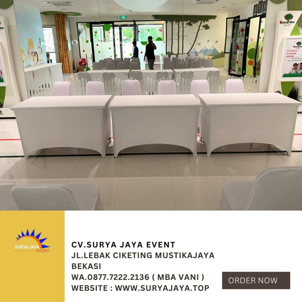 Sewa Meja Kotak HPL 120x60cm Senayan jakpus