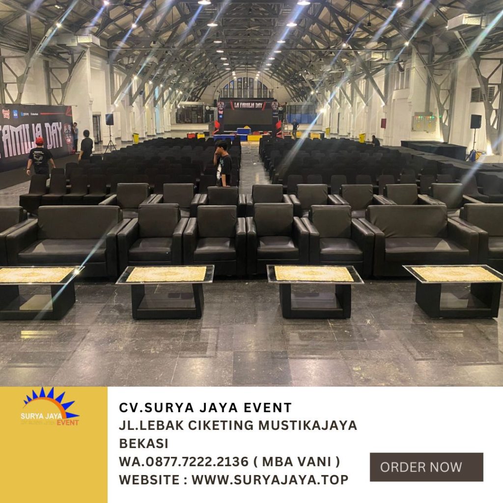 Sewa SOFA SINGLE Dan DOUBLE HITAM Jakarta