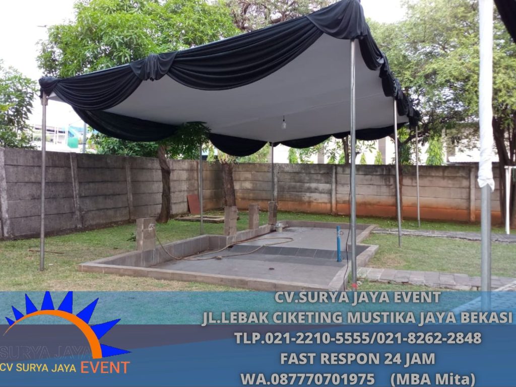 Rental TENDA  PLAFON PONI HITAM Event Cikarang