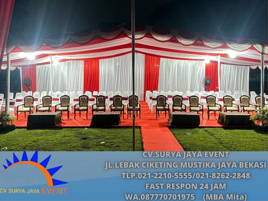 Sewa Tenda Serut Ukuran 5x5m,Kursi,Meja Kotak Bogor