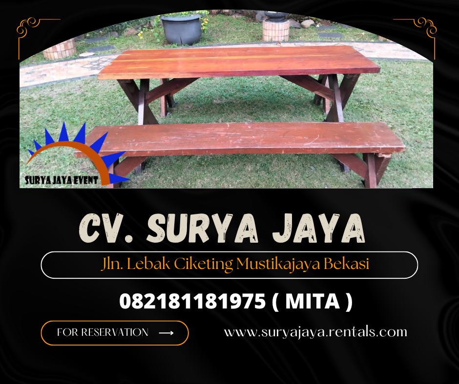 Rental Meja Kursi Taman Kaki Silang Jakarta