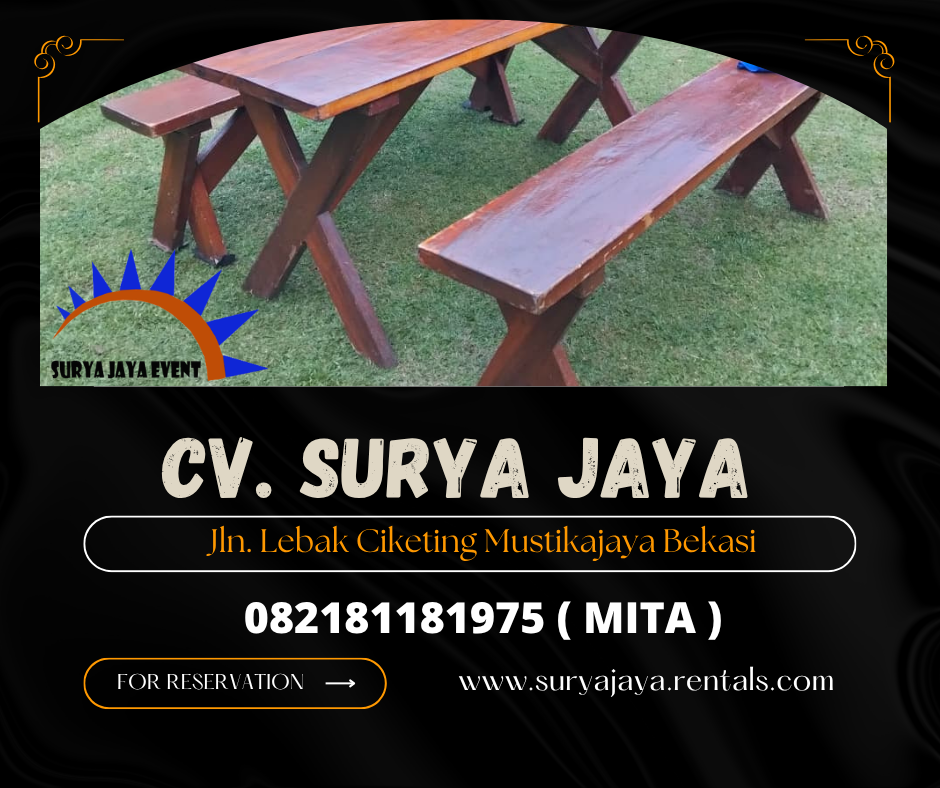 Rental Meja Kursi Taman Kaki Silang Jakarta