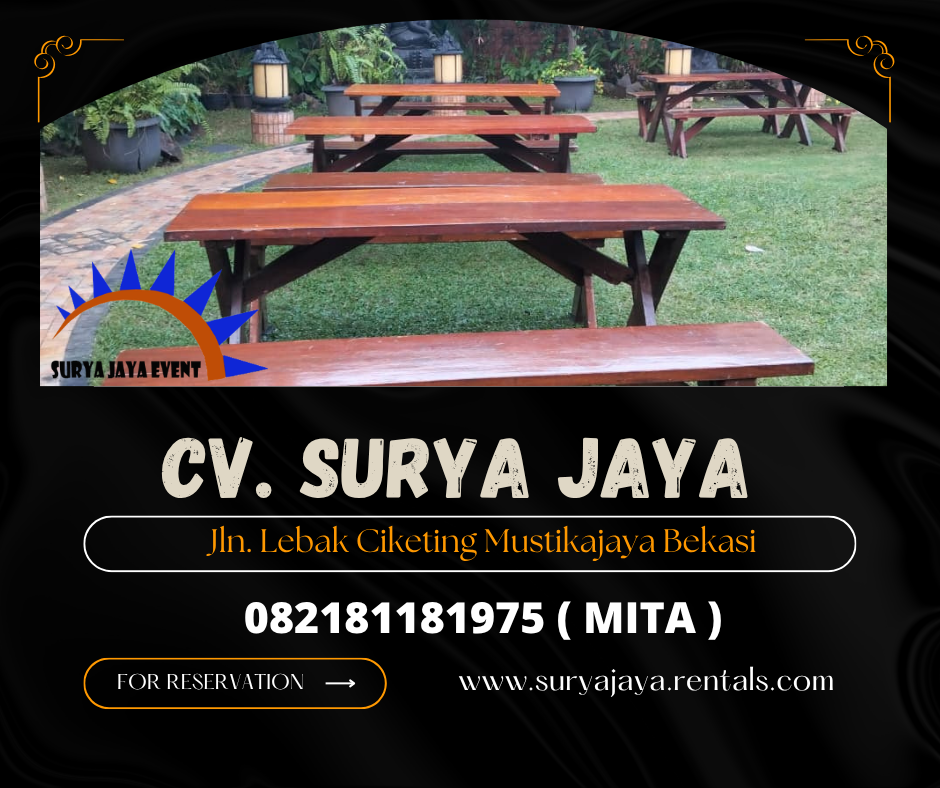 Rental Meja Kursi Taman Kaki Silang Jakarta