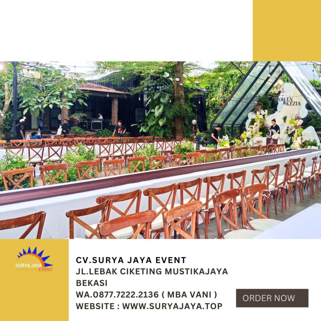 Rental Cross Back Chairs atau Kursi Silang Kayu Area Jakarta