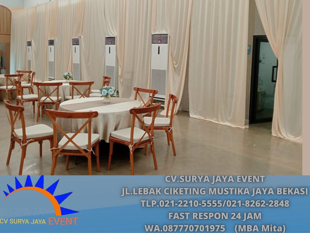 Rental Round Table,Kursi Silang Kayu Jakarta