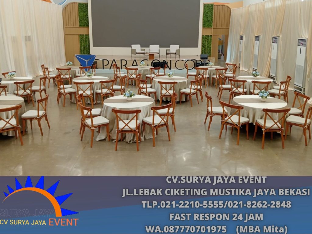 Rental Round Table,Kursi Silang Kayu Jakarta