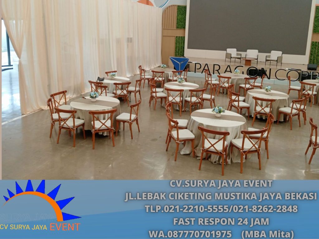 Rental Round Table,Kursi Silang Kayu Jakarta