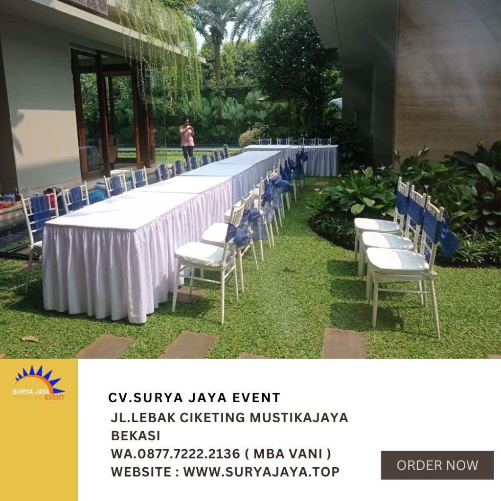 Sewa Kursi Tiffany Putih,Meja Kotak Event Grand Wisata