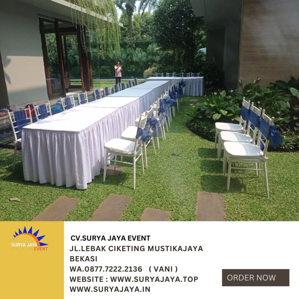 Sewa Kursi Tiffany Putih,Meja Kotak Event Grand Wisata