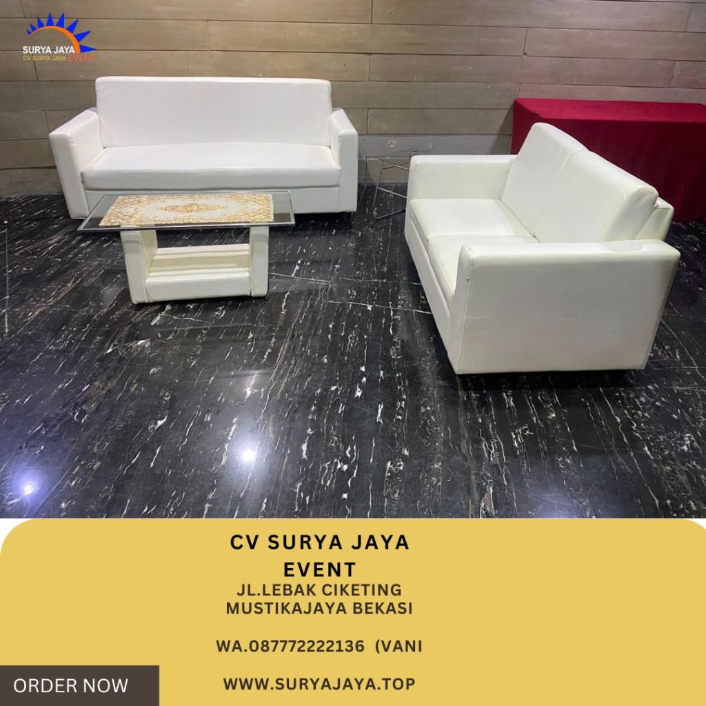 Sewa Sofa Kotak type Double Warna Putih Jakarta