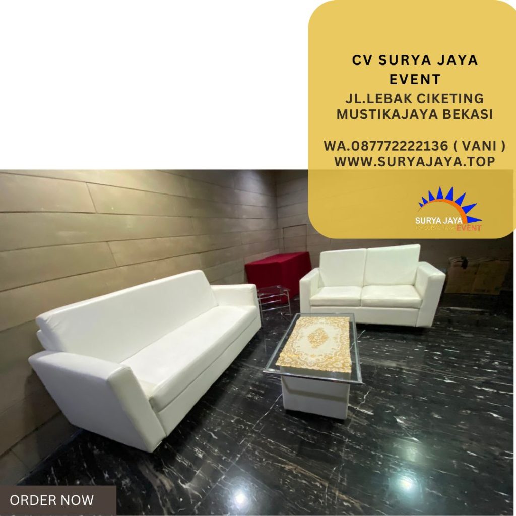 Sewa Sofa Kotak type Double Warna Putih Jakarta