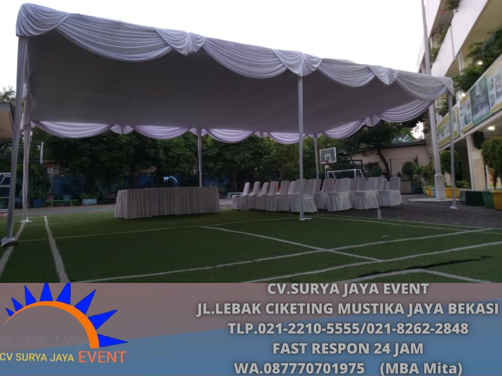 Sewa Tenda Serut Putih Event Al Azhar Kelapa Gading Jakarta