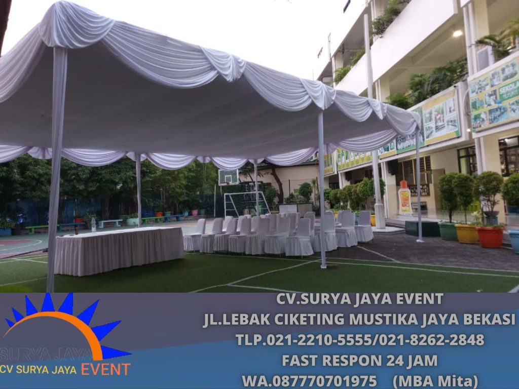 Sewa Tenda Serut Putih Event Al Azhar Kelapa Gading Jakarta