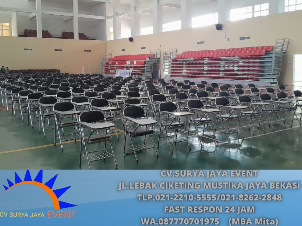 Sewa Kursi Kuliah Lipat Kerangka Stainless Stok Banyak Area Jakarta