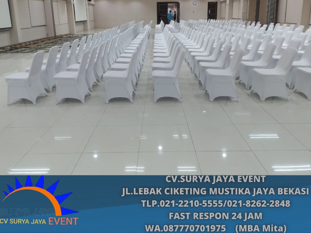 Sewa KURSI STAINLESS COVER PUTIH Cakung Jaktim
