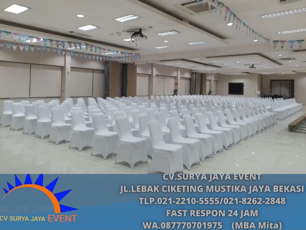Sewa KURSI STAINLESS COVER PUTIH Cakung Jaktim