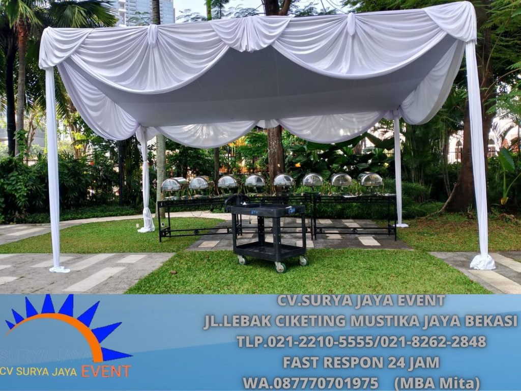 Sewa Tenda Plafon Rumbai Putih area Medan Satria Bekasi