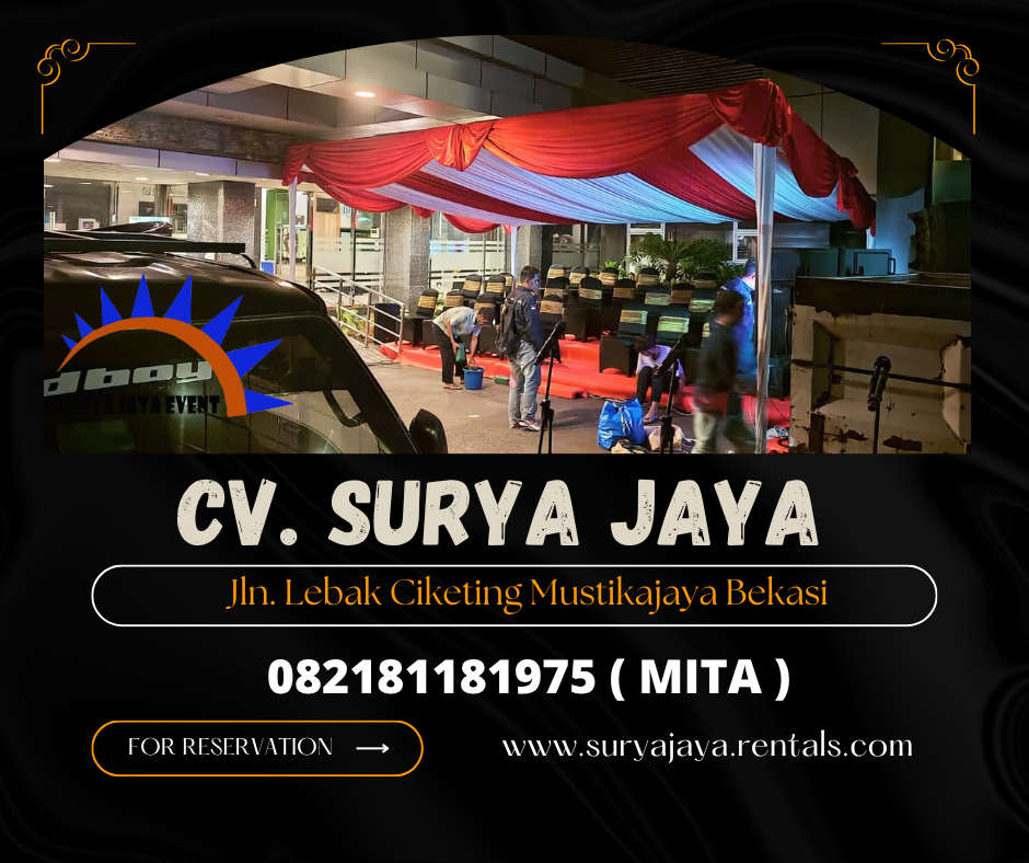 Sewa Tenda Serut Merah Putih Event BPJS Cempaka Putih Jakarta