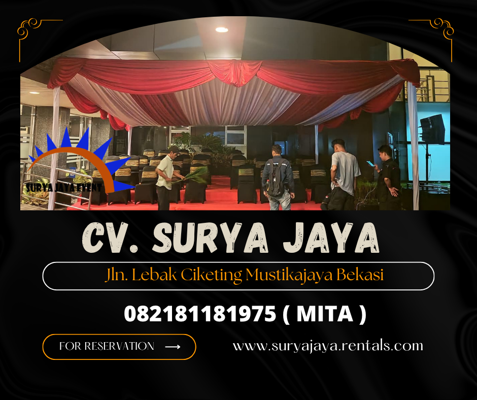 Sewa Tenda Serut Merah Putih Event BPJS Cempaka Putih Jakarta