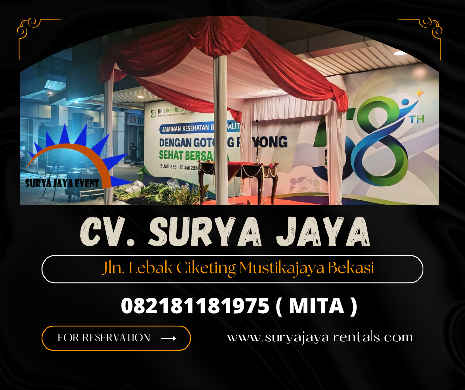Sewa Tenda Serut Merah Putih Event BPJS Cempaka Putih Jakarta