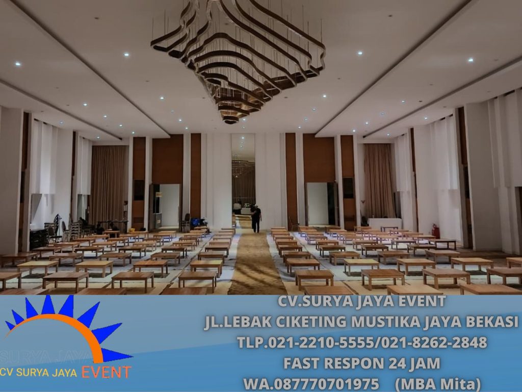 Sewa Meja Lesehan Kotak Event Allywn Ballroom