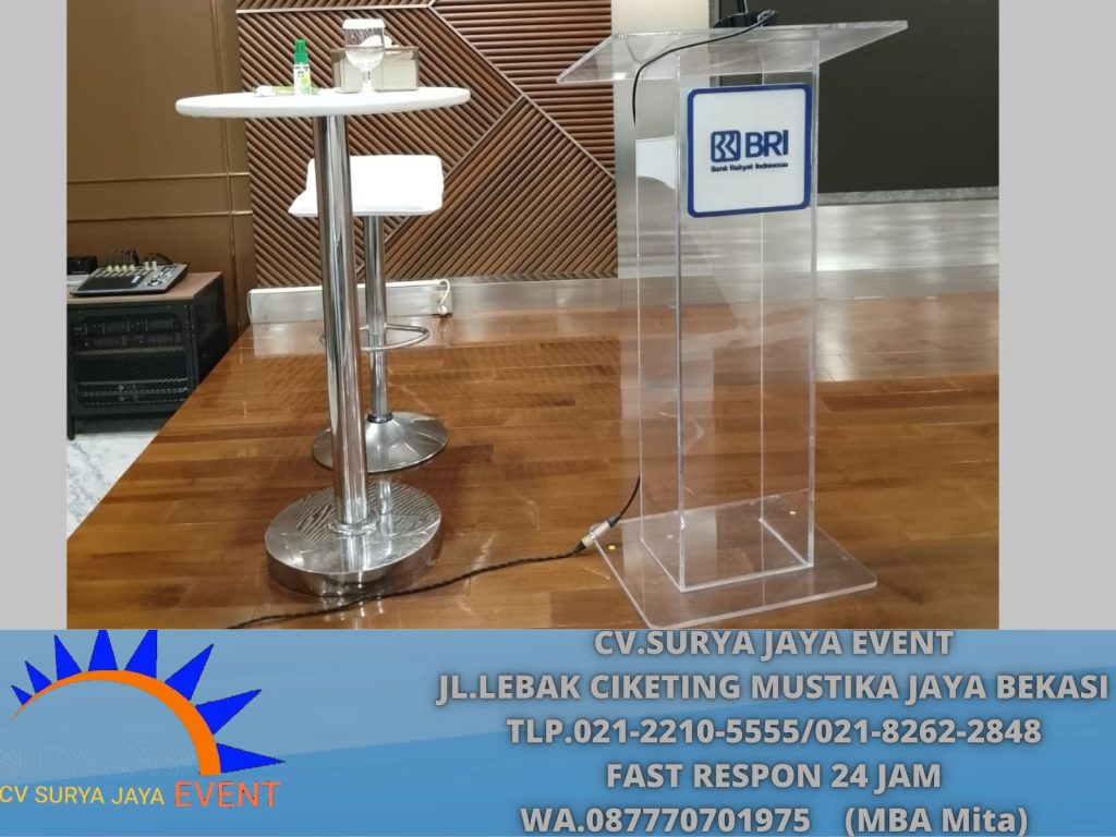Sewa Podium Acrylic kotak,Podium VIP Hydrolic Jakarta