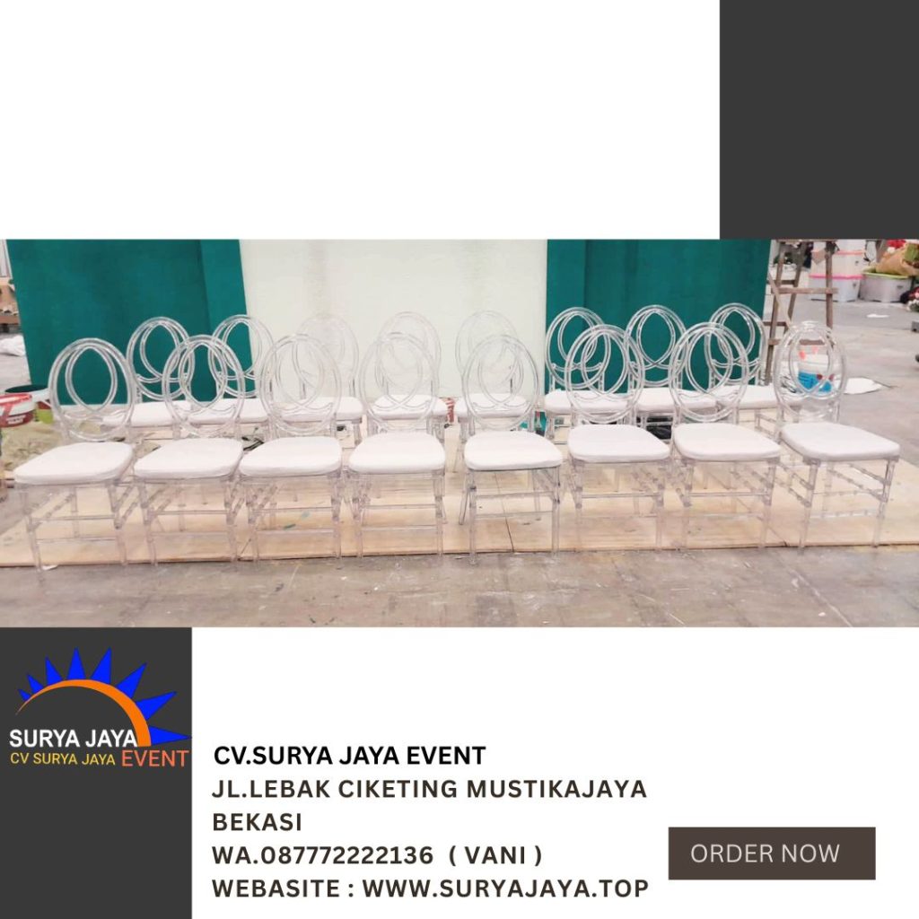 Rental Kursi VIP Olivia,Tiffany Bahan Acrylic Dan Kayu Jakarta