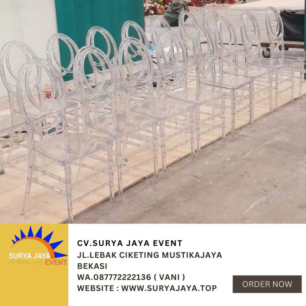 Rental Kursi VIP Olivia,Tiffany Bahan Acrylic Dan Kayu Jakarta
