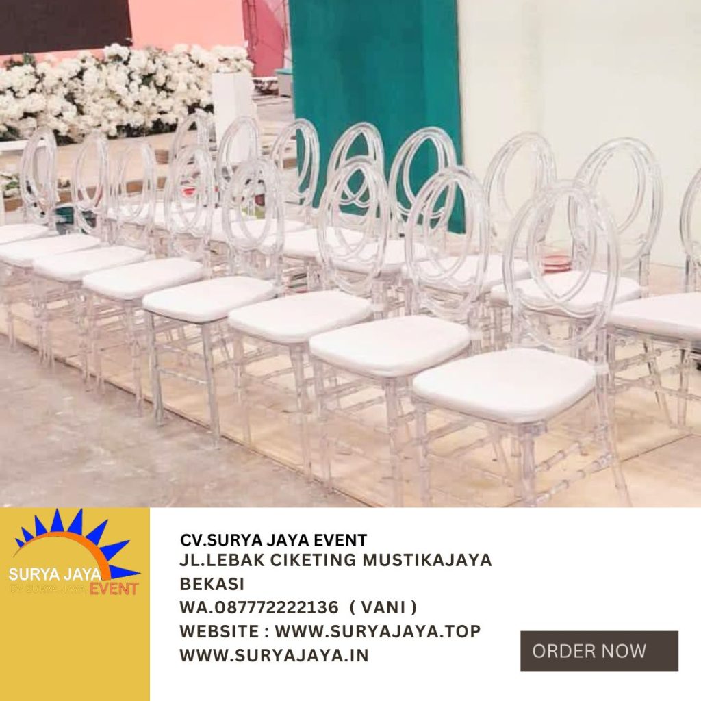 Rental Kursi VIP Olivia,Tiffany Bahan Acrylic Dan Kayu Jakarta