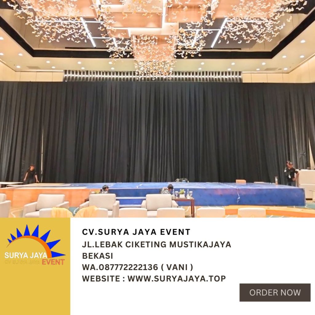 Sewa Kain Tirai hitam event HOTEL Shangrila jakarta