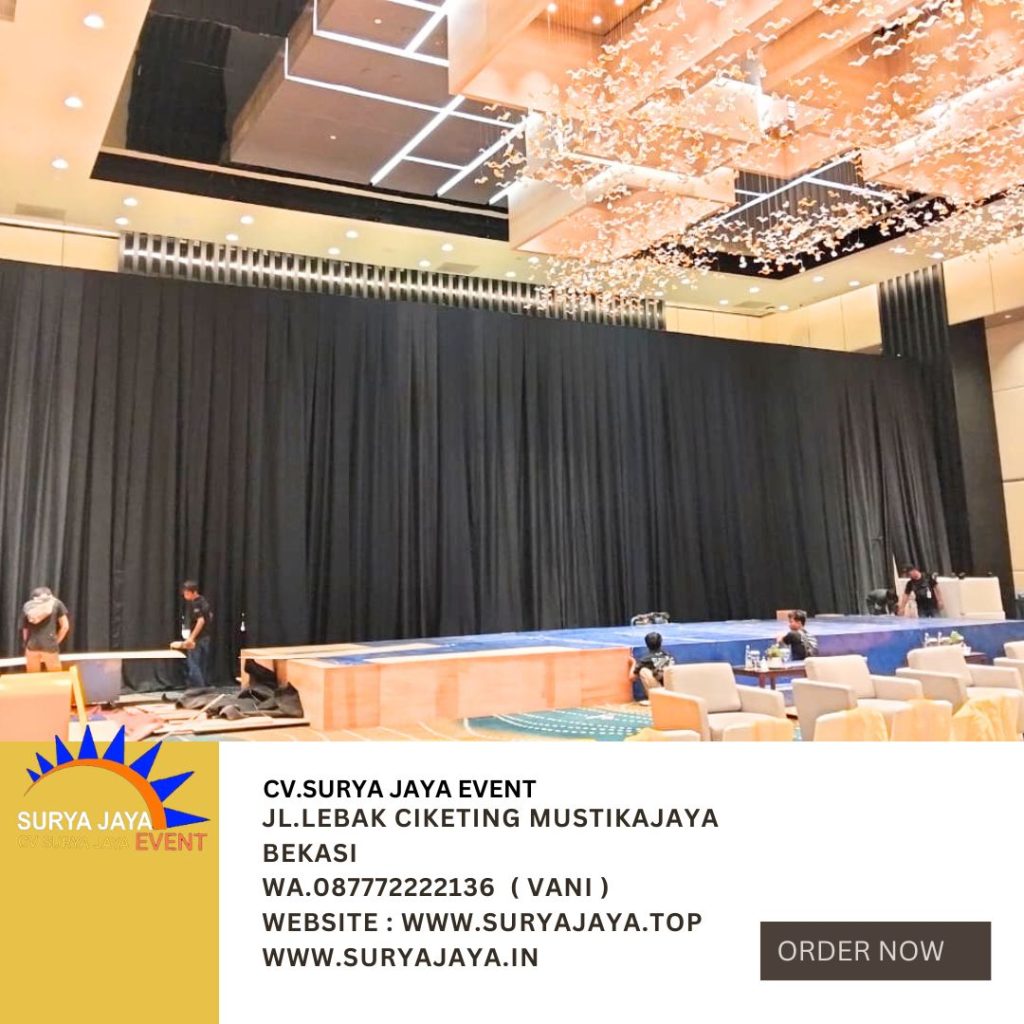 Sewa Kain Tirai hitam event HOTEL Shangrila jakarta