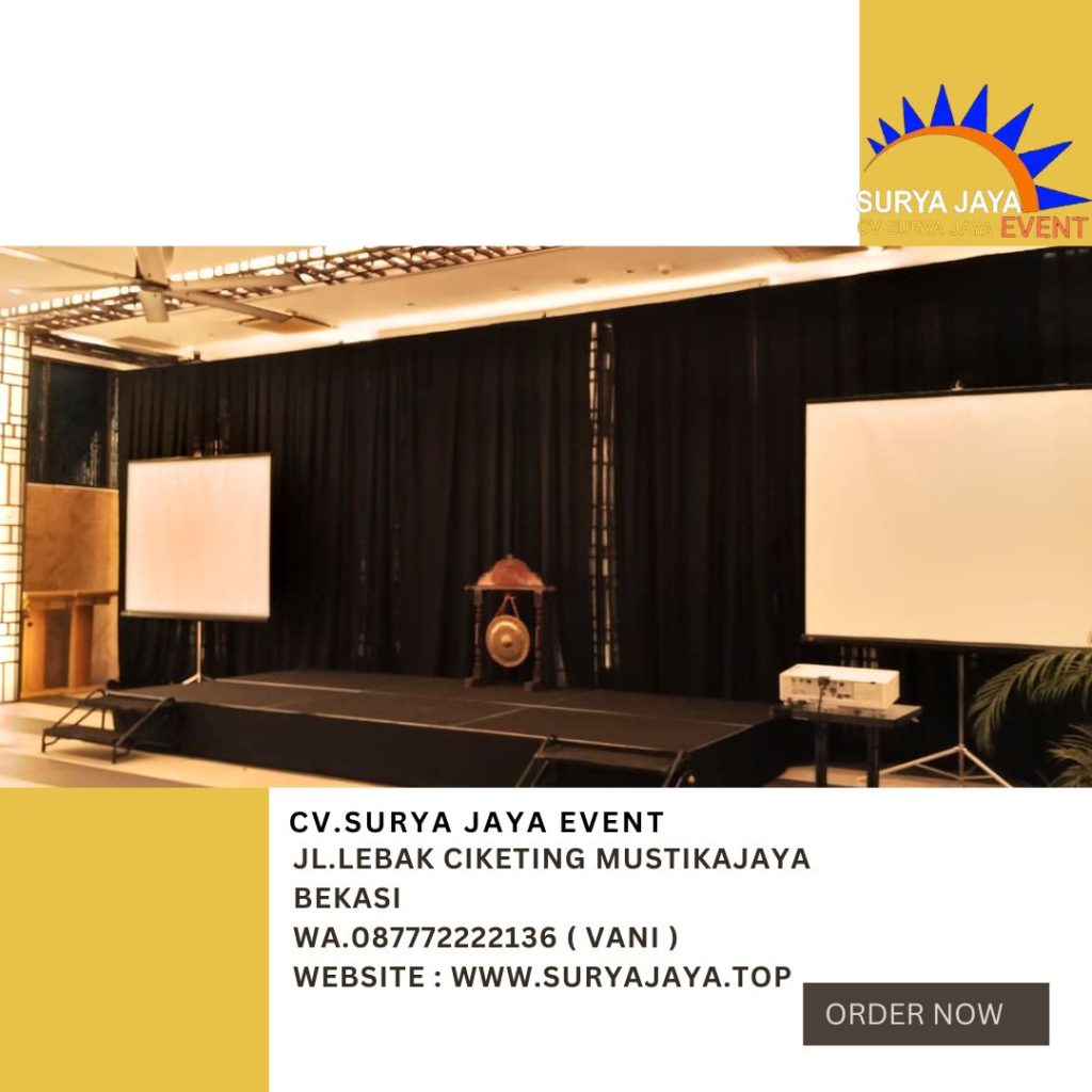 Sewa Kain Tirai hitam event HOTEL Shangrila jakarta
