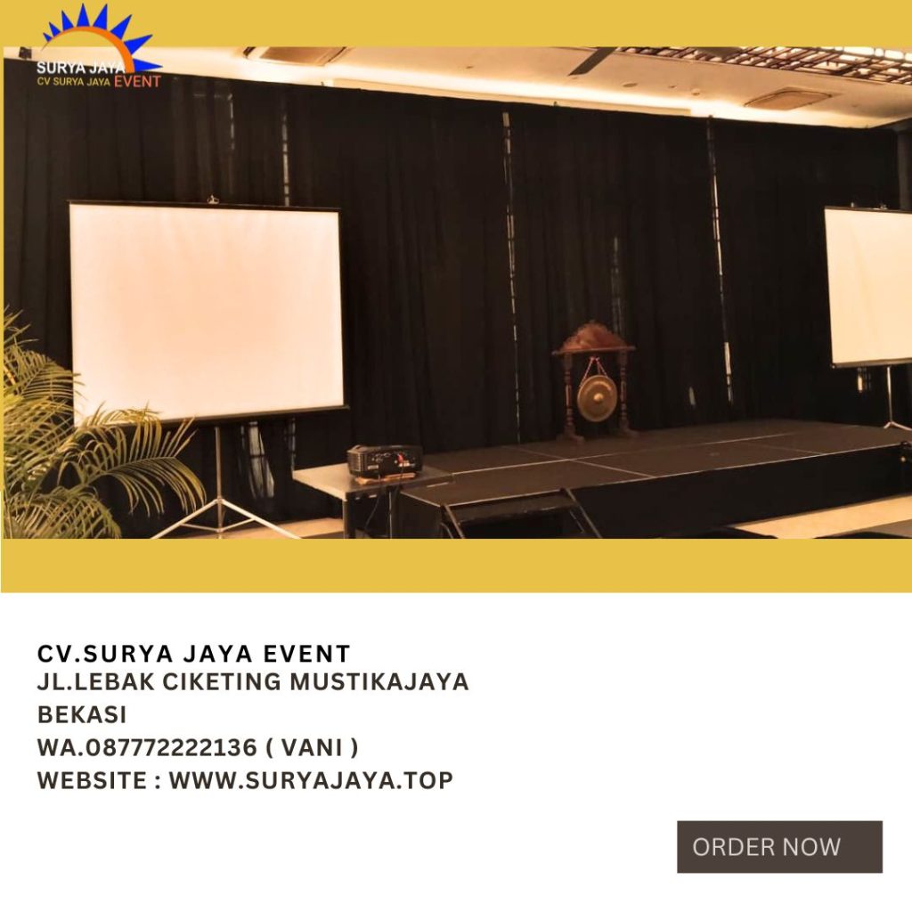 Sewa Kain Tirai hitam event HOTEL Shangrila jakarta