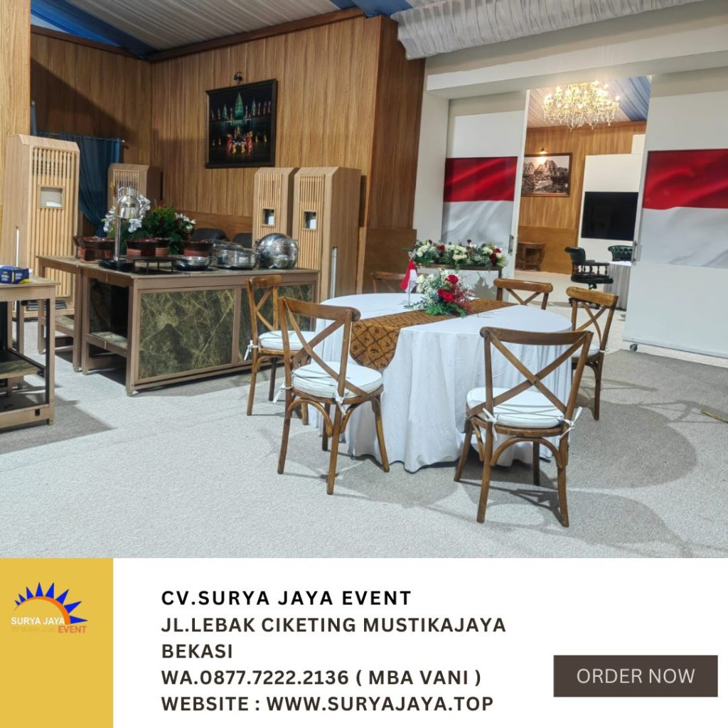 Sewa Kursi Silang Dan Meja Bundar Area Bekasi