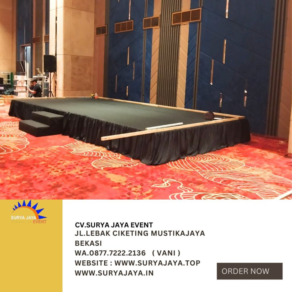 Sewa Panggung Poni Dan Karpet Hitam Event Novotel Pulomas