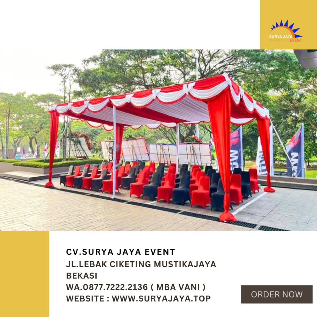 Sewa Tenda Dekor Serut Merah Putih Jakpus