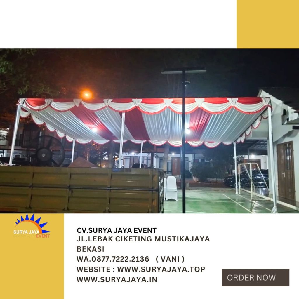 Sewa Tenda Dekor Serut Merah Putih Jakpus