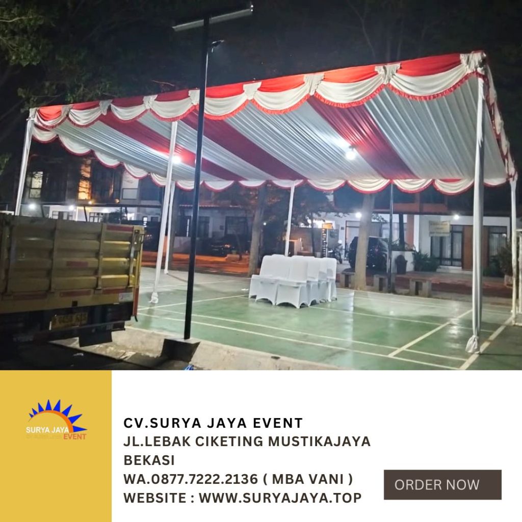 Sewa Tenda Dekor Serut Merah Putih Jakpus