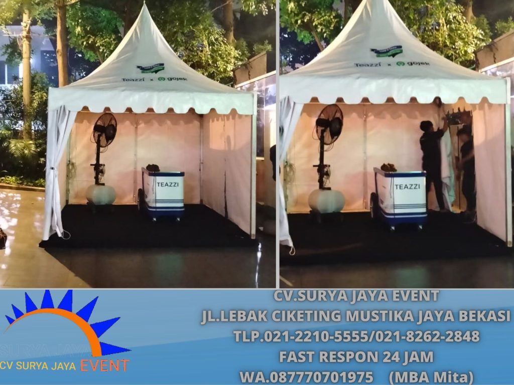 Sewa Tenda Sarnafil Kerucut Putih,Misty fan Jakarta