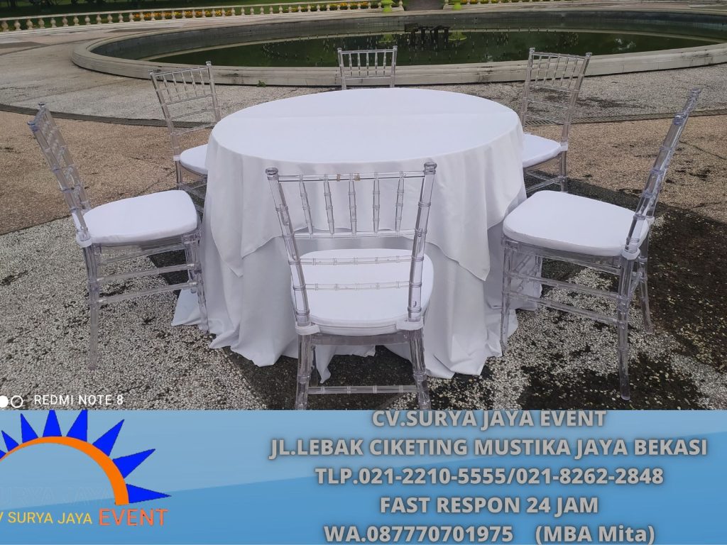 Sewa Round Table,Kursi Tiffany Acrylic Jakarta