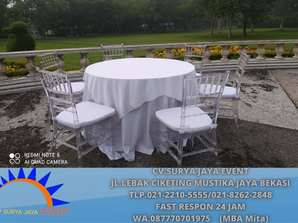 Sewa Round Table,Kursi Tiffany Acrylic Jakarta