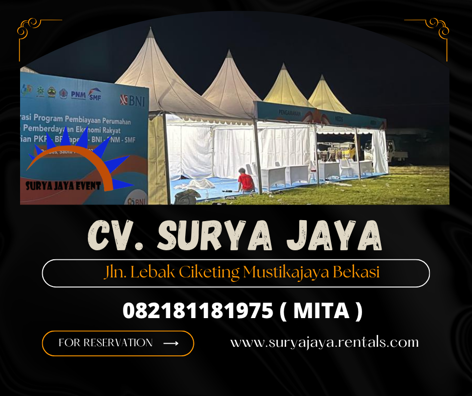 Sewa Tenda Kerucut Atau Tenda Sarnafil Putih Jakpus