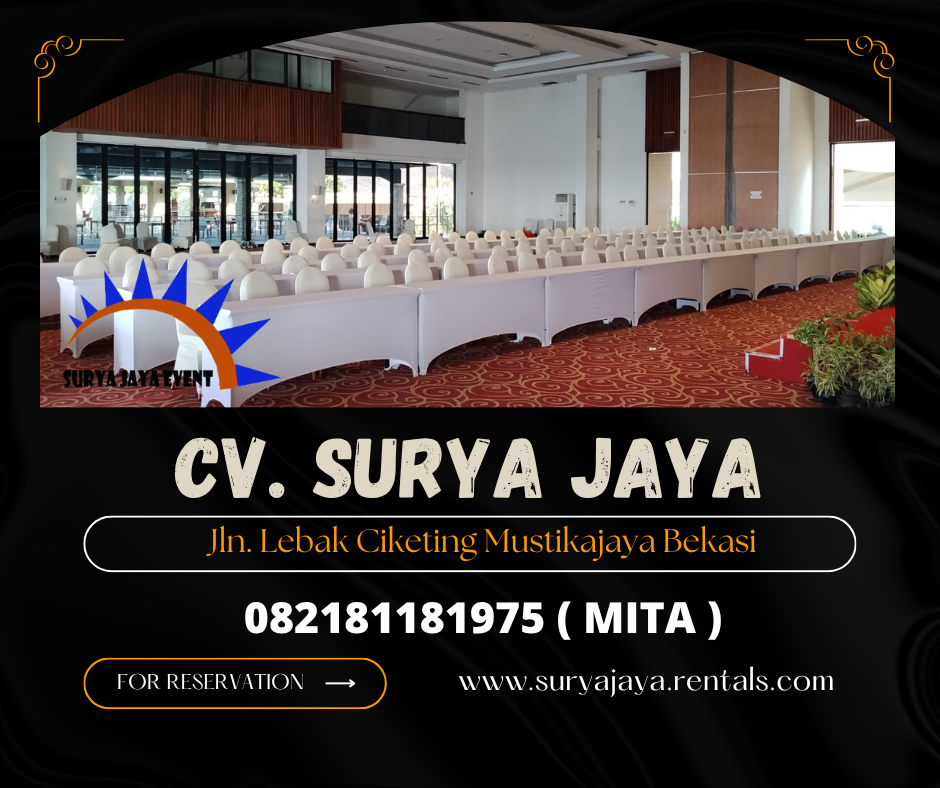 DISEWAKAN MEJA IBM COVER WHITE AREA TANGERANG
