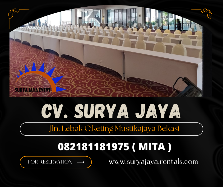 DISEWAKAN MEJA IBM COVER WHITE AREA TANGERANG