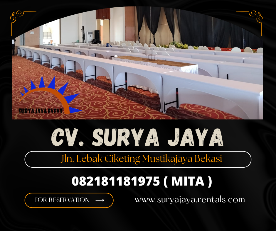 DISEWAKAN MEJA IBM COVER WHITE AREA TANGERANG
