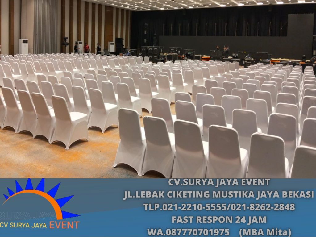Sewa Kursi Cover Putih Event Plaza BNI Bsd City