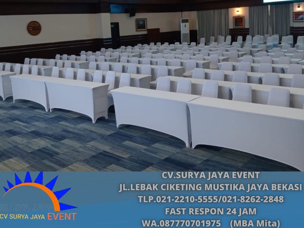 Sewa Meja Ibm Taplak Putih Ketat Jakarta (0877-7070-1975)